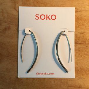 SOKO Silver Dangle Earrings